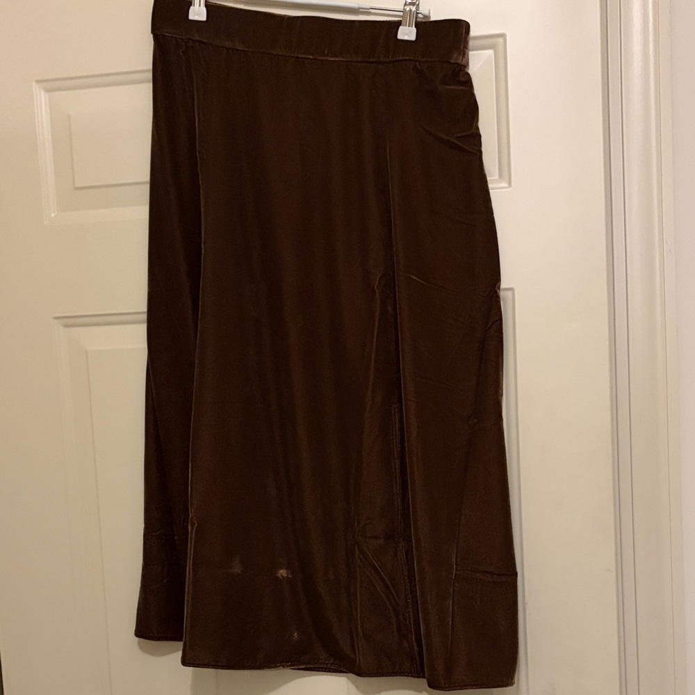J. Crew Cubeb Berry Velvet Pull-On Midi Skirt/NWT/M - Picture 13 of 14